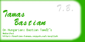 tamas bastian business card